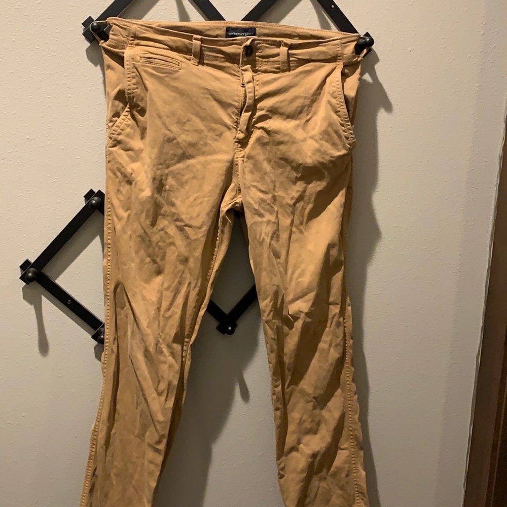 Tan American eagle straight leg men’s pants